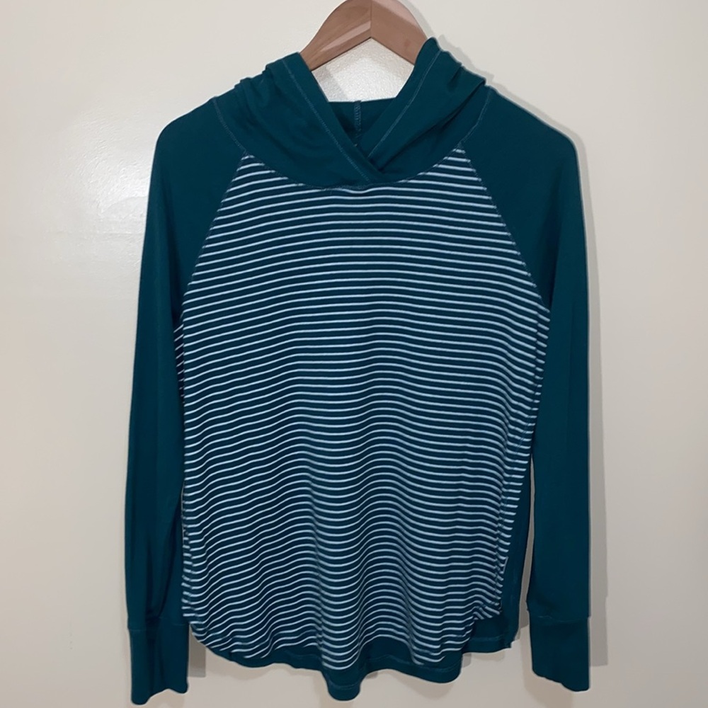 Eddie Bauer Women’s Striped Pullover Hoodie Size XL